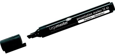 Produktbild von Legamaster TZ 41 Präsentationsmarker schwarz, 10 Stück(e), Schwarz, Schwarz, Polypropylen (PP), 1 mm, 5 mm