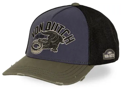 Produktbild von Von Dutch Originals Trucker Cap - WILD CROCO Olive/Navy