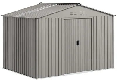Image de Abri de jardin - Grange de jardin - Remise - Abri de rangement - Coffre de jardin en métal - 5,4 m² - Acier galvanisé