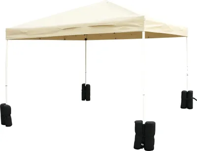Image de Outsunny Lot 4 sacs de lestage de fixation pour tonnelle parasol pavillon, poids de lestage de pavillon, volume max. 15 kg, noir