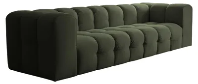 Image de Canapé Baloo, 4 places, pour salon, tissu Tiffany, vert