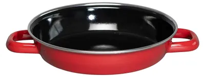 Eierpfanne 20 cm, Emaille, rot, 0,7 l, Induktion, backofenfest