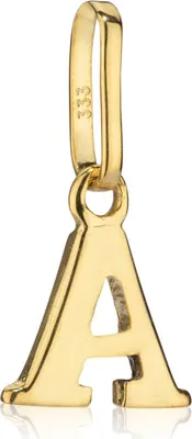 Produktbild von Kettenanhänger kleiner Buchstabe A 333 Gelb Gold 6x6mm Kinder Alphabet Amulett