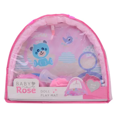 Produktbild von Johntoy Puppen Spielmatte Baby Rose - rosa Spielmatte für Babypuppen