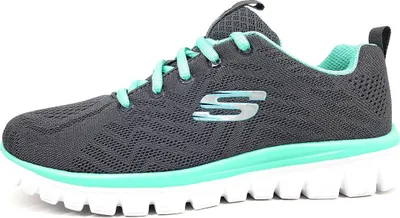 Image de Chaussures de sport Skechers Graceful pour femmes, chaussures de training, chaussures de course, couleur grise, style décontracté