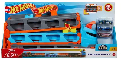 Produktbild von Spielset Transporter 2in1 mit 3 Autos im Maßstab 1:64 Hot Wheels GVG37