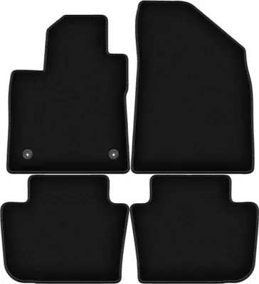 Produktbild von Wielganizator Velours-Autoteppiche – passend für MG 4 (Schrägheck, Bj. 2022-) – schwarz, passgenau, mit Befestigungen set 4 Stk.