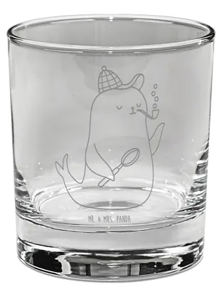 Produktbild von Mr. & Mrs. Panda Tumbler Robbe Sherlock - Transparent - Geschenk, Scotch Glas, Whiskyglas, Gute Laune, Whisky, Whiskeyglas