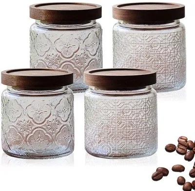 Image de Kit complet de bocaux en verre hermétiques pour la conservation des aliments et le rangement