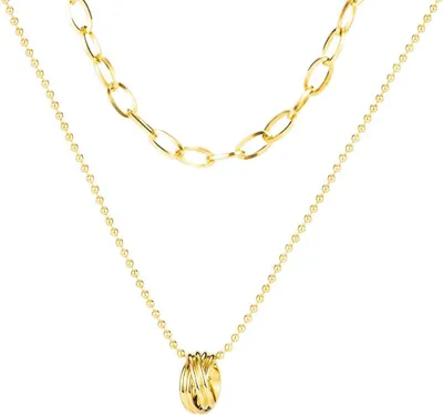 Imagen del producto de Cadena multifuncional de acero inoxidable, con múltiples opciones de uso, que puede llevarse como collar o pulsera, para mujeres