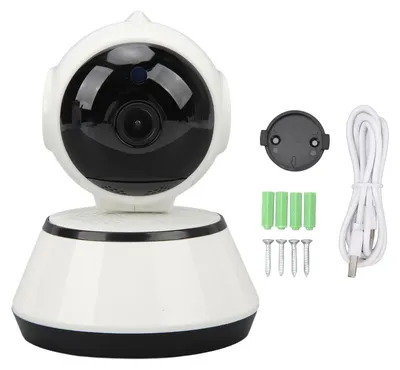 Obrázok produktu pre Vnútorná bezpečnostná kamera, HD nočné videnie, obojsmerná komunikácia, 5 V, 1 A, 1080p, Micro-USB, vhodná pre domácich miláčikov, staršie osoby