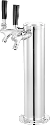 Obrázek produktu pro SucceBuy Dual Taps výčepní zařízení na čepované pivo, prémiová věž na čepované pivo z nerezové oceli, sada kegerátorů s hadicemi připravenými k použití a samouzavíracími kohoutky