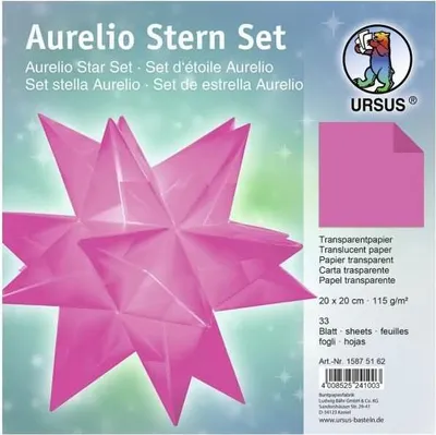 Produktbild von Faltblätter Aurelio Stern Uni 115g/qm 20x20cm 33 Blatt pink