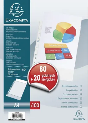 Image de EXACOMPTA Pochette Promopack 80+20  DIN A4 PP
