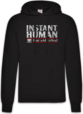 Produktbild von Urban Backwoods Instant Human, Herren Hoodie, Farbe: Schwarz, Größe: L