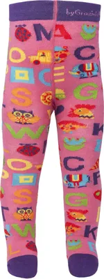 Produktbild von Ewers Mädchen Strumpfhose Gr. 68 mit ABC-Motiv Fb: Orchidee * by Graziela