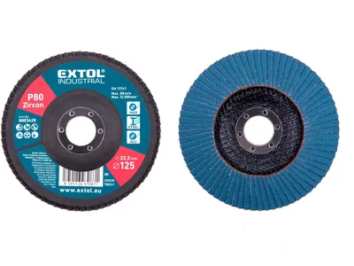 Produktbild von Fächerschleifscheibe Extol Premium (8803428) Schrägzirkon, P80, 125mm, ZIRKON