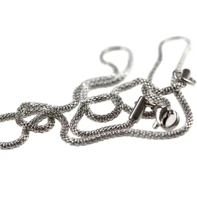 Produktbild von 1 Edelstahl Halskette 45cm lang, Stärke 1,9mm, Kette, silberfarbig