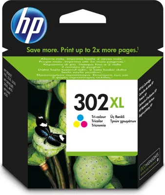 Immagine prodotto di HP 302XL F6U67AE BA3 High Yield Tri Color Original Ink Cartridge Cartuccia d'Inchiostro 1 pz Resa Elevata XL Ciano Magenta Giallo