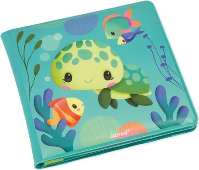 Productafbeelding van Janod badspeelgoed, badboek met zeeschildpad, magisch waterspeelgoed