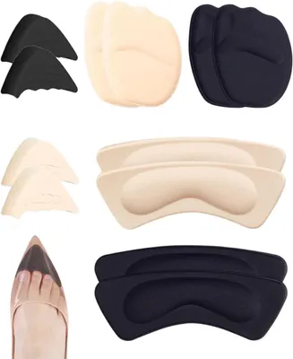 Immagine prodotto di Set di solette, 6 paia, antiscivolo, con supporto per l'avampiede, inserti per le dita, per scarpe troppo grandi