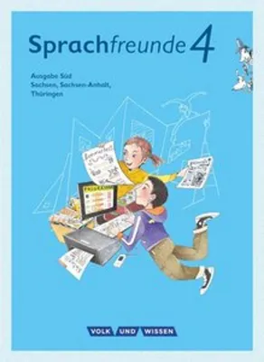 Produktbild von Sprachfreunde 4. Schuljahr - Ausgabe Süd (Sachsen, Sachsen-Anhalt, Thüringen) - Sprachbuch mit Grammatiktafel und Lernentwicklungsheft
