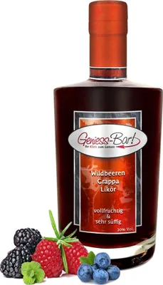 Produktbild von Wildbeeren Grappa Likör 0,35L beeindruckend aromatisch & opulent 20% Vol.