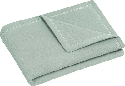 Produktbild von Julius Zöllner grün Kuscheldecke Musselin 70x100