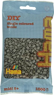 Produktbild von Hama Beutel mit 1000 Midi-Bügelperlen graubraun