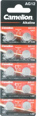 Produktbild von LR43, SR43W, VA12GA, 186, 84, LR1142 10er Set LR43 Knopfzelle 386