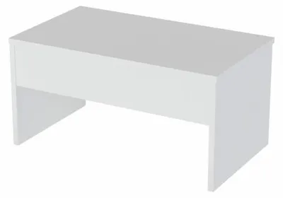 Image de Table basse en panneau mélaminé blanc 90 x 45 x 52 cm