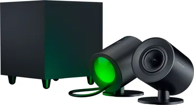 Produktbild von Razer Nommo V2, Voller Bereich, 2.1 Kanäle, Verkabelt & Kabellos, 40 - 20000 Hz, Schwarz