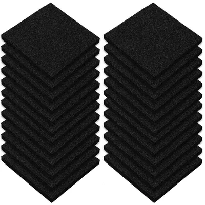 Immagine prodotto di Filtro per compostiera - Carbone attivo - 12 x 12 cm - 24 pezzi - Nero