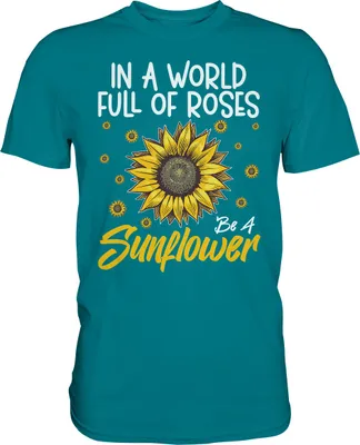 Produktbild von Sonnenblumen Motivation T-Shirt Lustiges Garten Geschenk Gärtner – Diva Blue / M