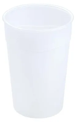 Produktbild von 10 Plastikbecher Mehrwegbecher Kaffeebecher PP klar Ø80x117mm 0,3l