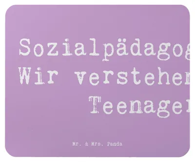 Produktbild von Mr. & Mrs. Panda Mauspad Spruch Sozialpädagogin Herz - Lavendeltraum - Geschenk, Berufe, Mousepad, laptop, Sozialpädagoginnen, Sozialpädagogik, Mouse Pad, Beruf, pc