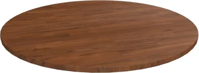 Produktbild von The Living Store Runde Tischplatte Dunkelbraun Ø90x1,5 cm Behandeltes Eichenholz