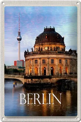 Produktbild von Blechschild Reise 20x30cm Berlin Deutschland Porträt Fluss