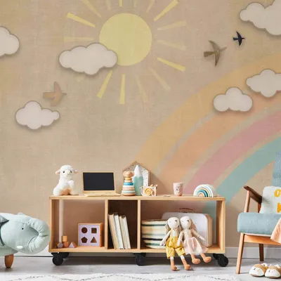 Produktbild von Selbstklebende Folie Fototapete - Rainbow Day 441x315 cm Für Kinder e-A-10138-a-a