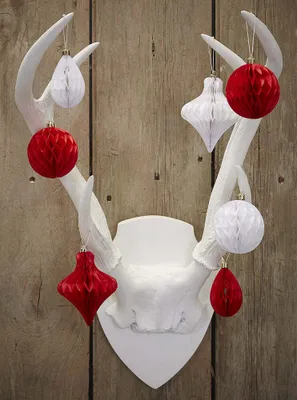 Produktbild von 12 weihnachtliche Wabenballanhänger
