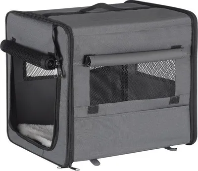 Productafbeelding van Katten transportbox - 2-in-1 design - Grijs