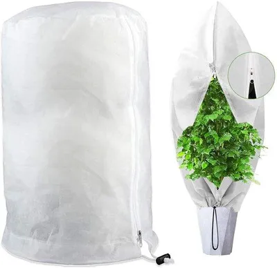 Image de Protection hivernale pour plantes, protection respirante pour plantes, protection pour plantes 80 x 100 cm, protection contre le gel hivernal pour plantes, housse de protection pour plantes