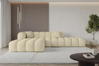 Produktbild von ALTDECOR Ecksofa in L-Form OLEA-L2 - 289x176x71 cm Beige - Corner Sofa Bett Eckcouch Couch Wohnlandschaft Cauchsofa