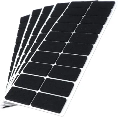 Produktbild von 100 selbstklebende Filzgleiter in Schwarz, 20x40 mm, rechteckig