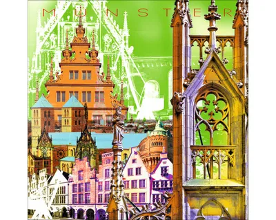 Produktbild von Glasbild Münster Wahrzeichen I 50x50 cm