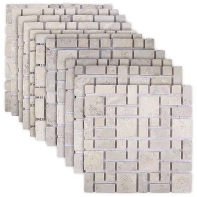 Produktbild von vidaXL Mosaikfliesen Creme 30 x 30 cm Marmor
