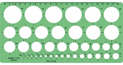 Produktbild von Linex Schablone 1.2 mm, Schreibtisch-Lineal