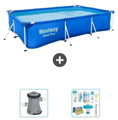 Zdjęcie produktu dla Bestway Steel Pro, prostokątny basen - 300x201x66 cm - 3-częściowy, model S22302