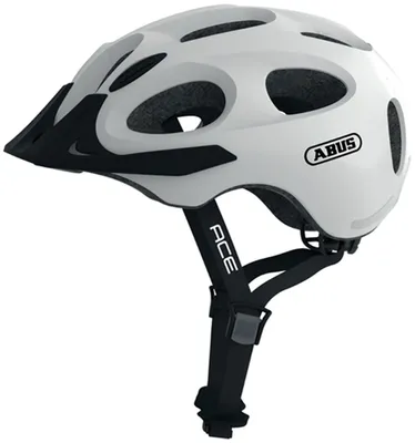 Immagine prodotto di ABUS Youn-I ACE casco da città - con luce posteriore a LED integrata - casco da bici per tutti i giorni - per uomo e donna - bianco lucido, taglia L (56-61 cm)