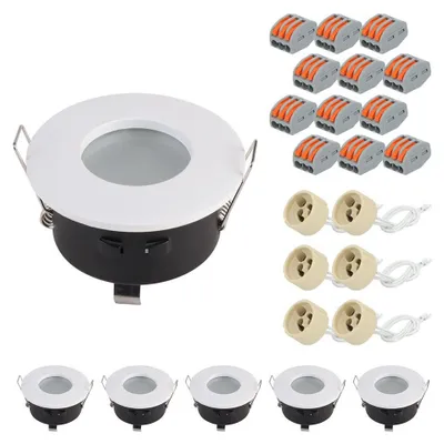 Image de HOFTRONIC - Spot LED encastrable Raval 83mm GU10 IP44 Blanc Rond